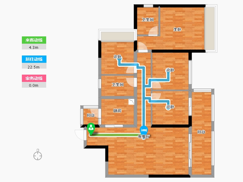 四川省-成都市-公园首府-108.61-户型库-动静线