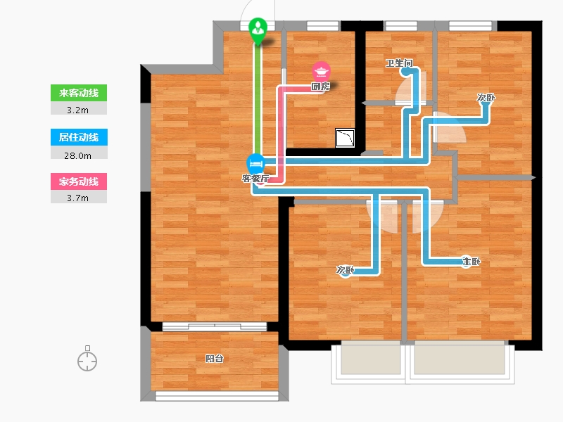 江西省-南昌市-新力合园-71.74-户型库-动静线