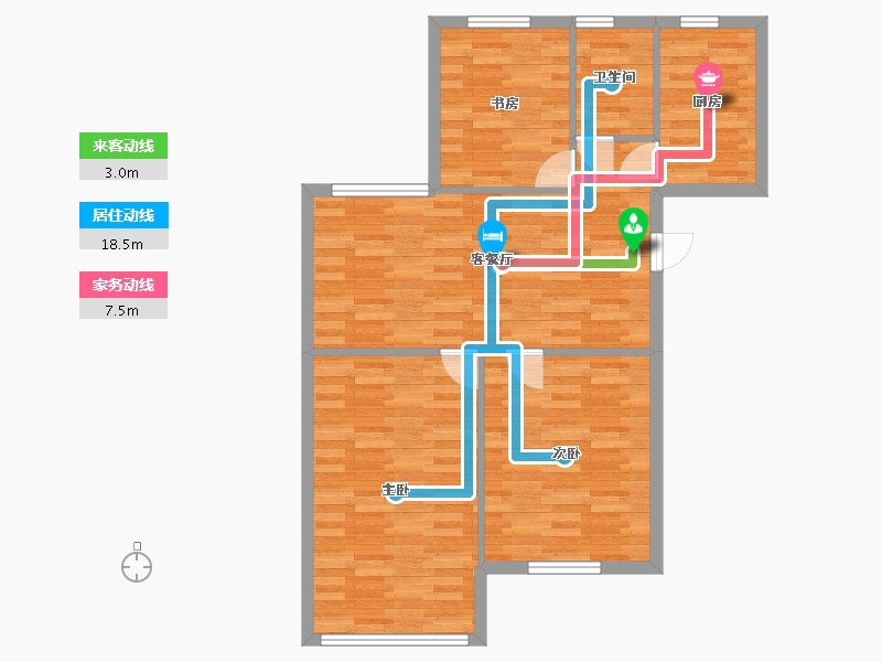 江苏省-常州市-怡康花园-78.72-户型库-动静线