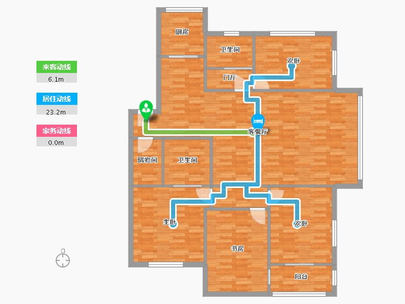 浙江省-温州市-新府花园-127.54-户型库-动静线