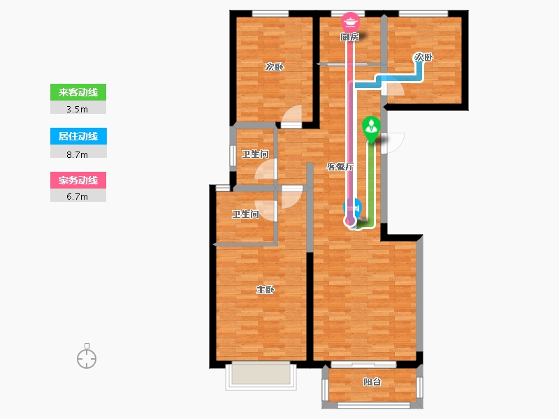 河北省-邢台市-七拾九号院-89.22-户型库-动静线