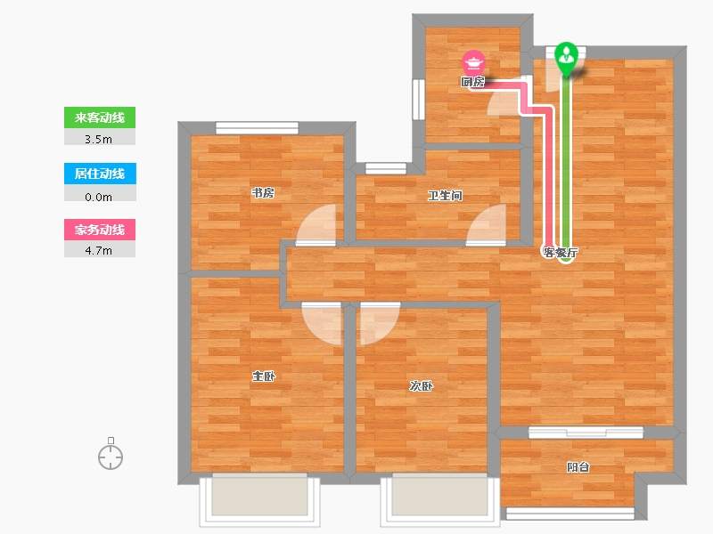 浙江省-衢州市-斗谭东区-67.57-户型库-动静线