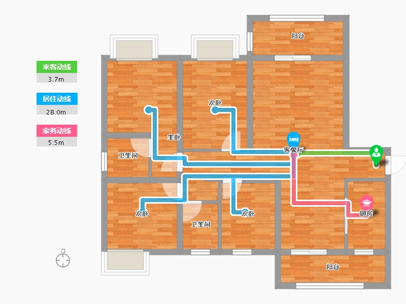 福建省-漳州市-诏安县碧桂园天玺-87.65-户型库-动静线