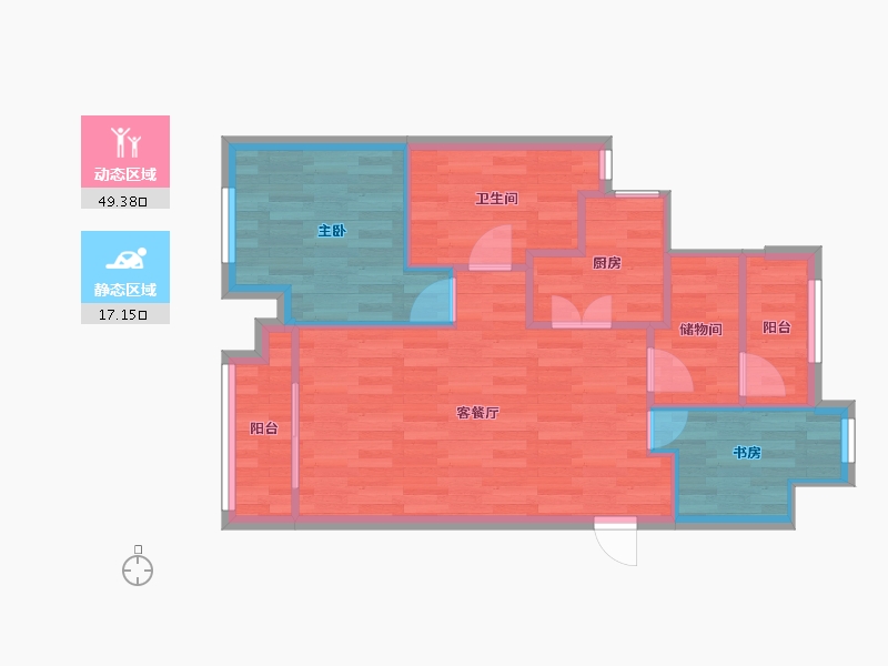 上海-上海市-象屿名城-59.74-户型库-动静分区