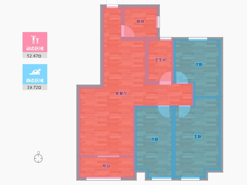 山东省-滨州市-玉龙苑-81.52-户型库-动静分区