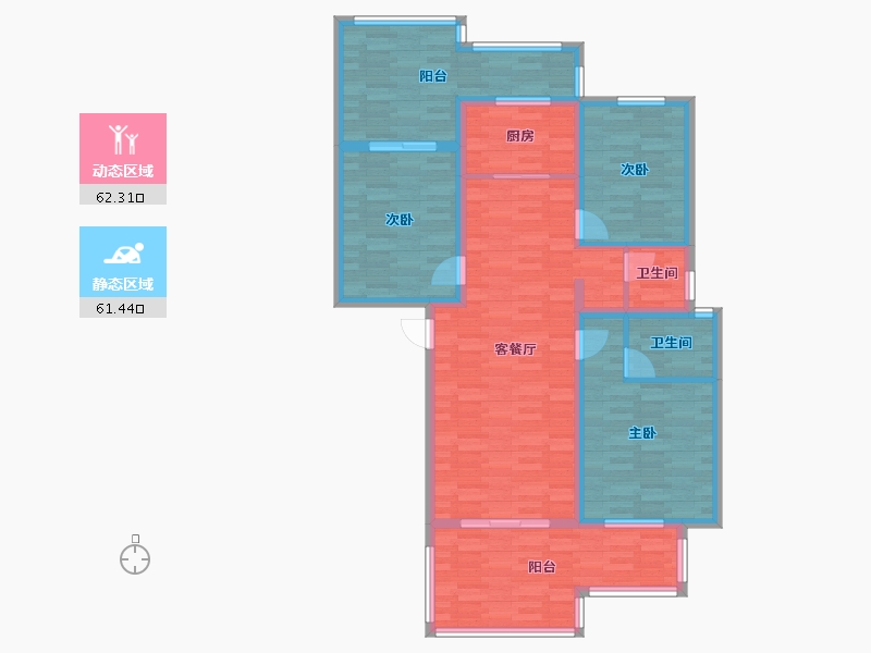 北京-北京市-北新路-109.51-户型库-动静分区