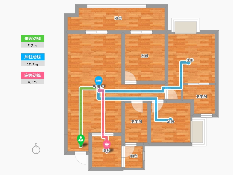 四川省-巴中市-康鹏・中央城邦-85.24-户型库-动静线