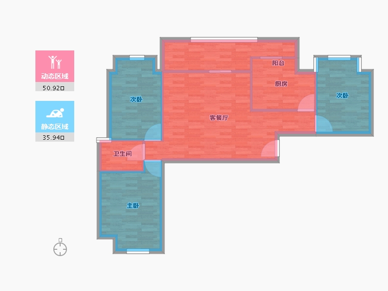 广东省-深圳市-慢城三期-78.04-户型库-动静分区