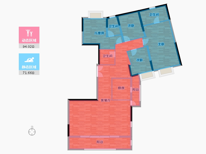 广东省-中山市-万科柏悦湾-149.97-户型库-动静分区