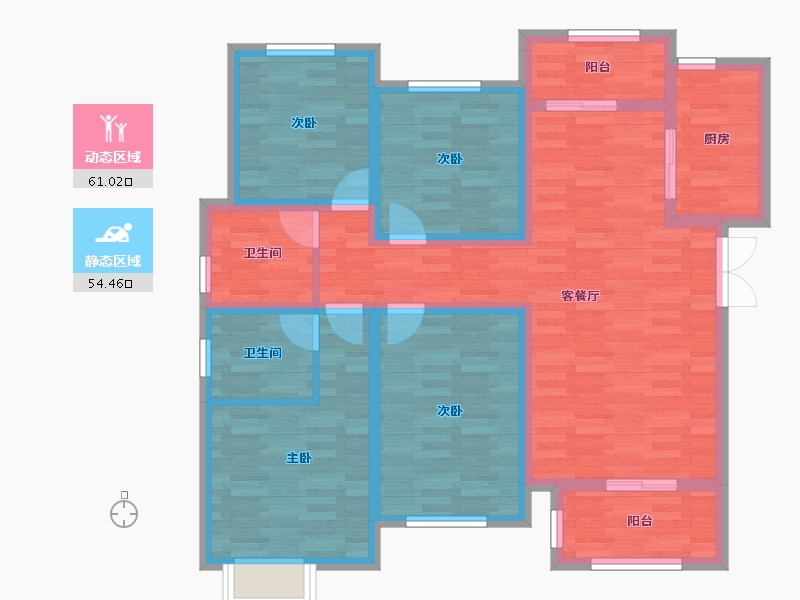 河南省-新乡市-世和府-102.15-户型库-动静分区