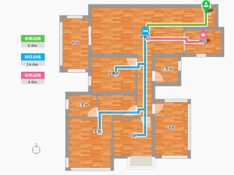 广西壮族自治区-南宁市-澜月府-107.88-户型库-动静线