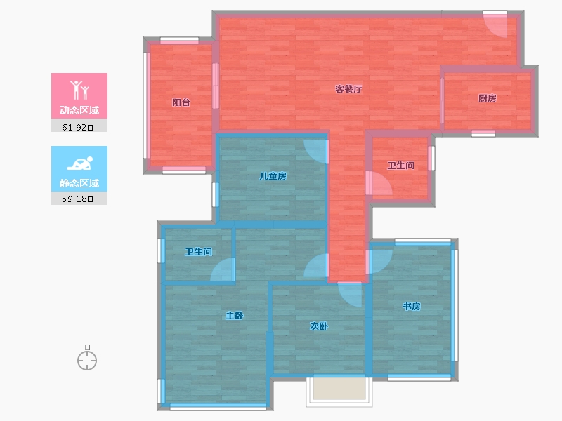 广西壮族自治区-南宁市-澜月府-107.88-户型库-动静分区