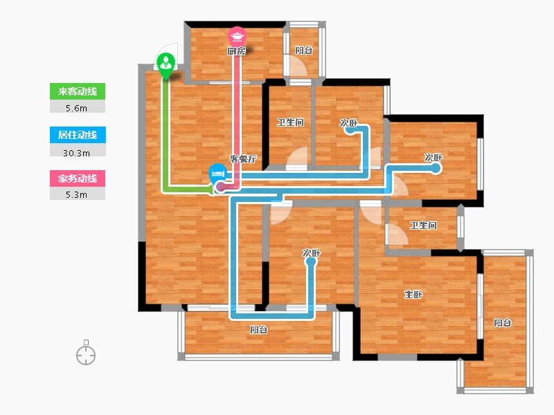 广西壮族自治区-南宁市-新希望锦官城-120.40-户型库-动静线