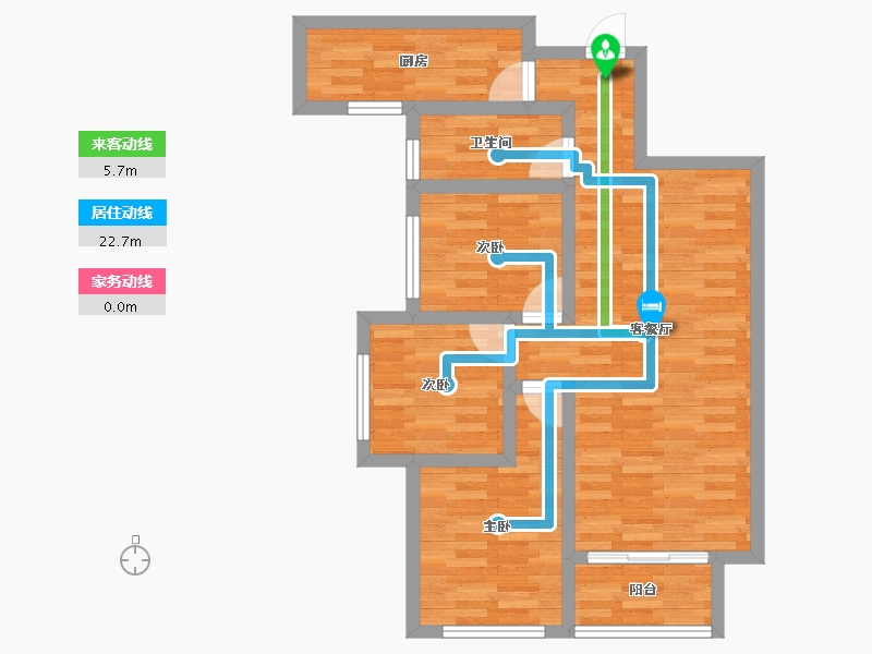 陕西省-商洛市-恒丰天逸-68.67-户型库-动静线