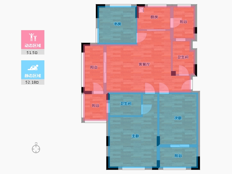 浙江省-衢州市-清溪港湾-92.04-户型库-动静分区