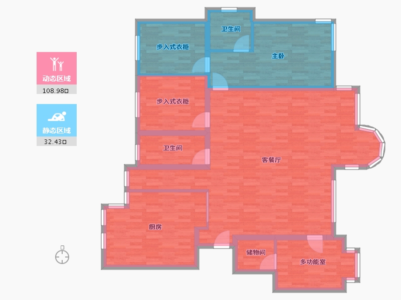 浙江省-绍兴市-新新-127.95-户型库-动静分区