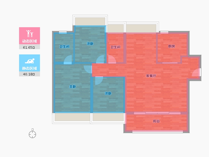 江苏省-徐州市-玖玺-92.00-户型库-动静分区