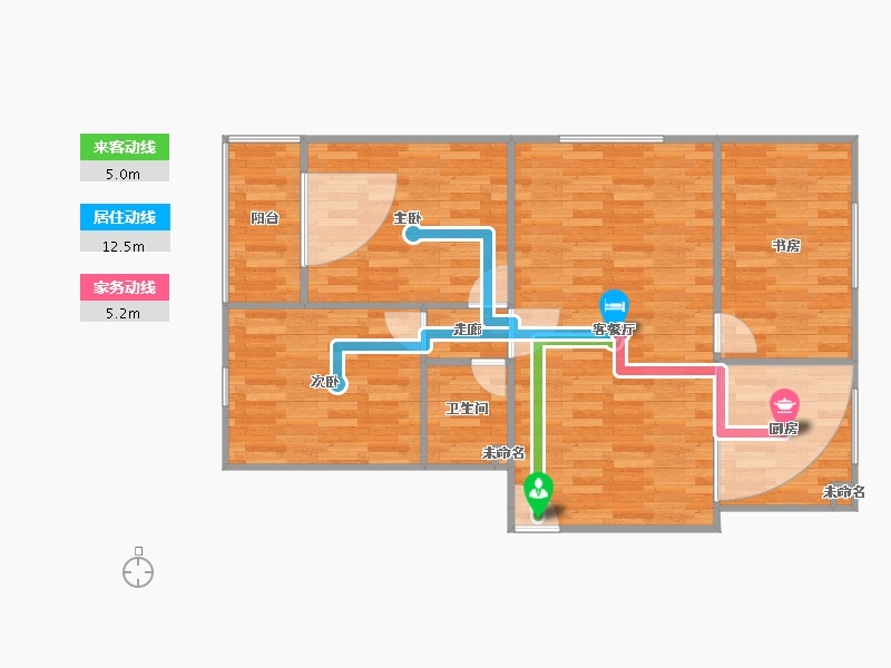 河北省-张家口市-天润园东区-83.69-户型库-动静线