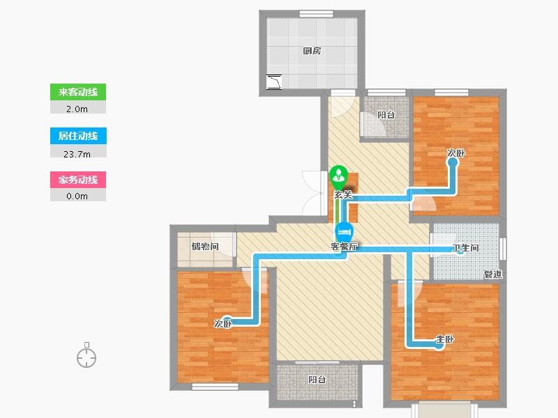 河北省-廊坊市-东方美庭-91.10-户型库-动静线