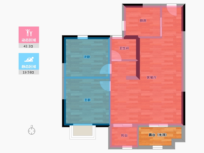 浙江省-嘉兴市-天凝原著-60.00-户型库-动静分区