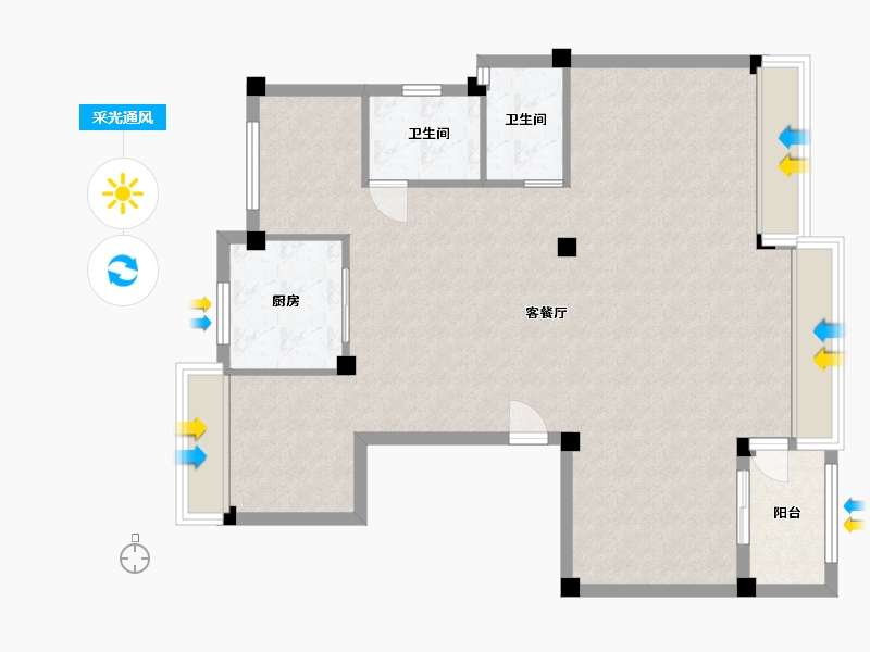 浙江省-湖州市-群贤府-95.63-户型库-采光通风