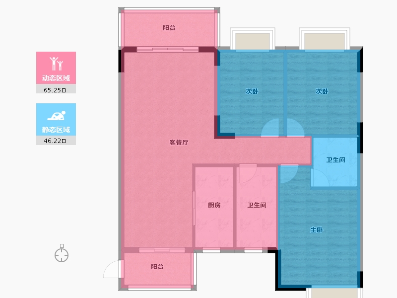 广西壮族自治区-柳州市-教师公寓-101.45-户型库-动静分区