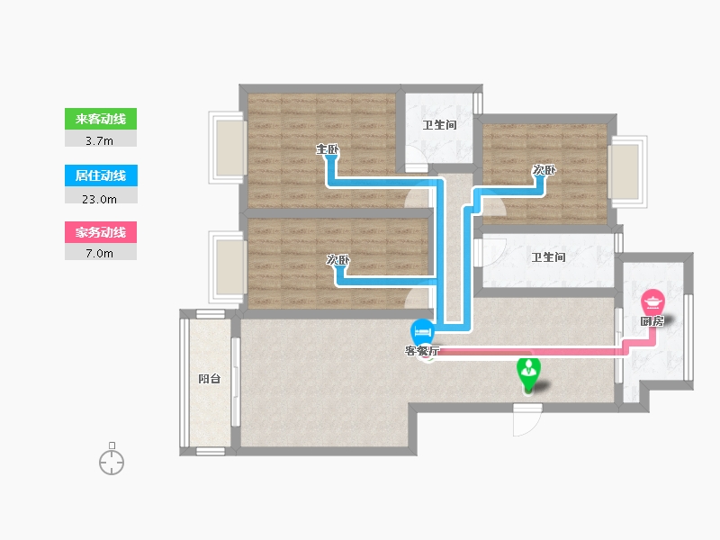 河南省-焦作市-广电花园-93.65-户型库-动静线