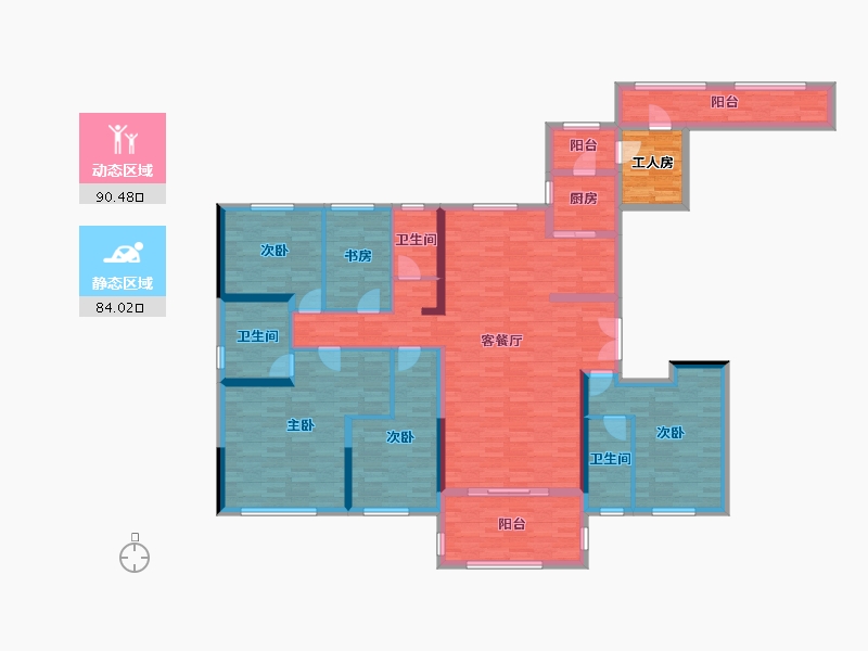 安徽省-滁州市-仕府公馆-161.00-户型库-动静分区