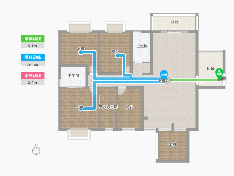 贵州省-贵阳市-碧龙花园-C区-139.05-户型库-动静线