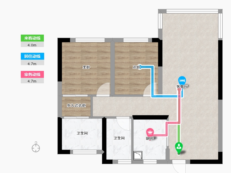 湖南省-长沙市-通号-65.80-户型库-动静线