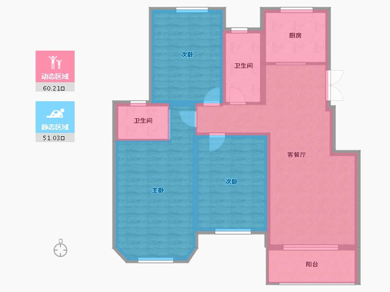 江苏省-扬州市-金沙美第-100.00-户型库-动静分区