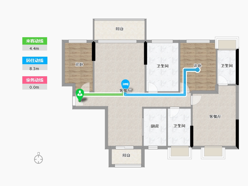 广东省-云浮市-碧桂园领誉-113.10-户型库-动静线