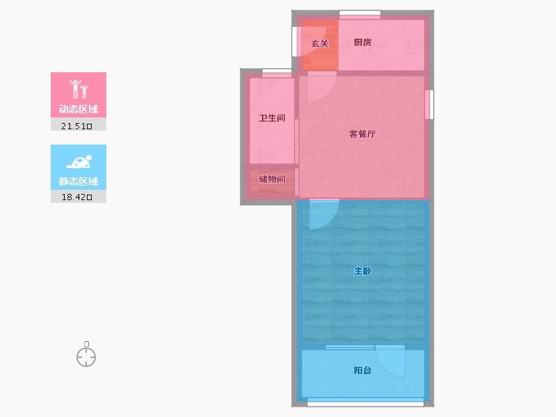 上海-上海市-李园二村-35.43-户型库-动静分区