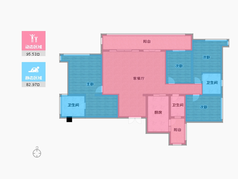 四川省-成都市-保利拉菲云邸-160.62-户型库-动静分区