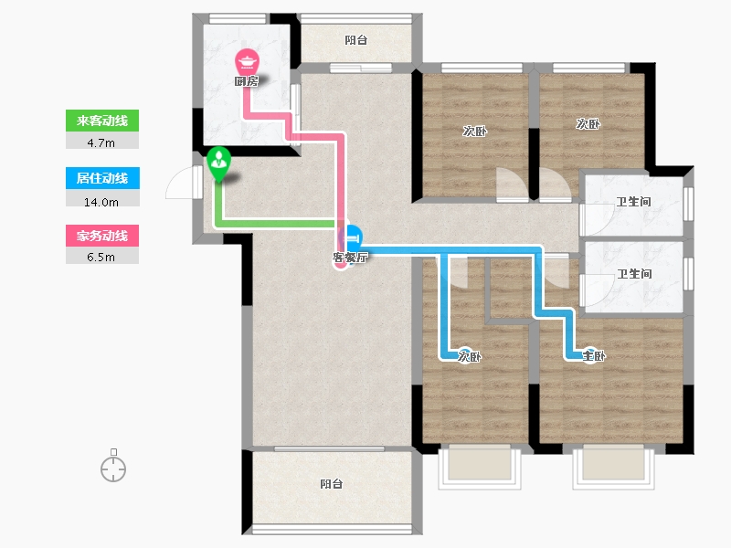 江西省-九江市-保利八里翡翠-101.01-户型库-动静线