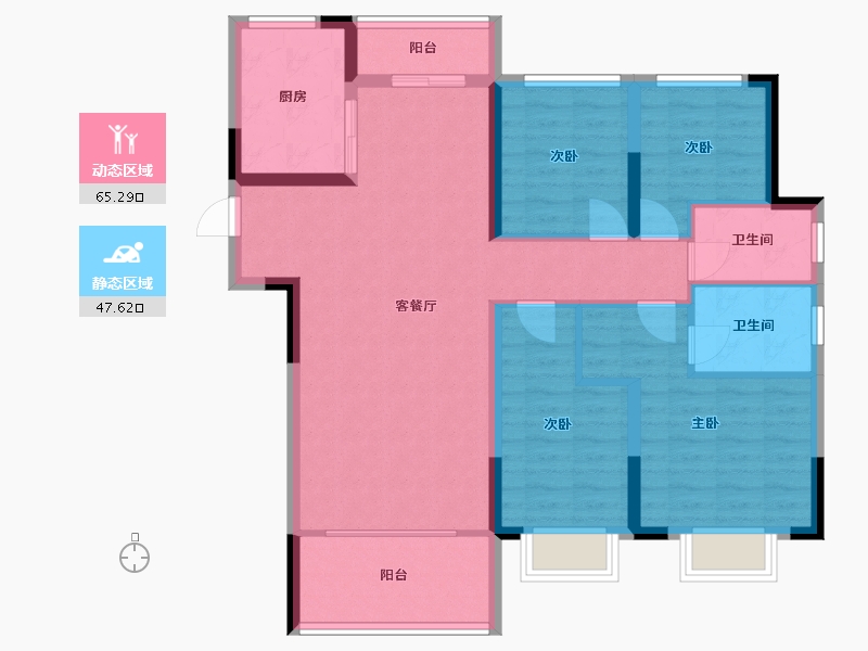 江西省-九江市-保利八里翡翠-101.01-户型库-动静分区