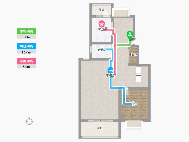 江苏省-苏州市-美之苑-77.41-户型库-动静线