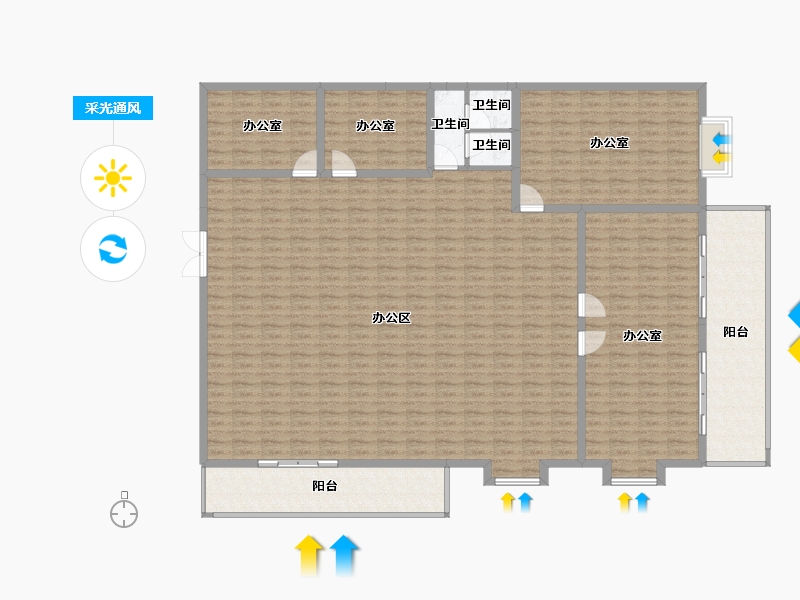 四川省-成都市-永顺街道-222.37-户型库-采光通风