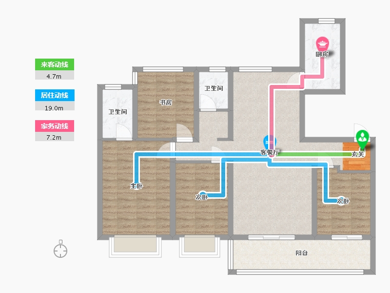 浙江省-宁波市-中海凤凰熙岸-102.06-户型库-动静线