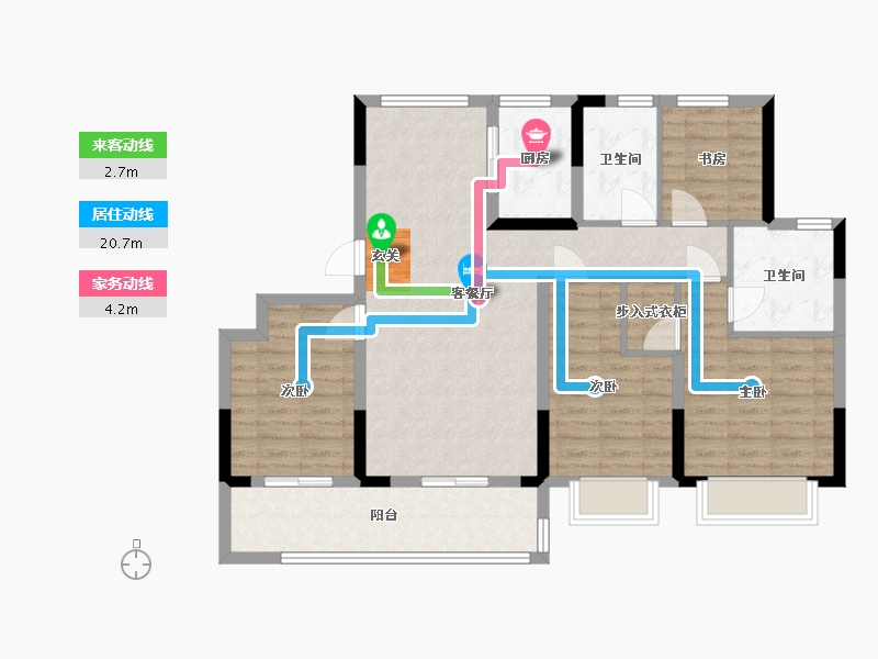 浙江省-宁波市-臻和院-97.89-户型库-动静线