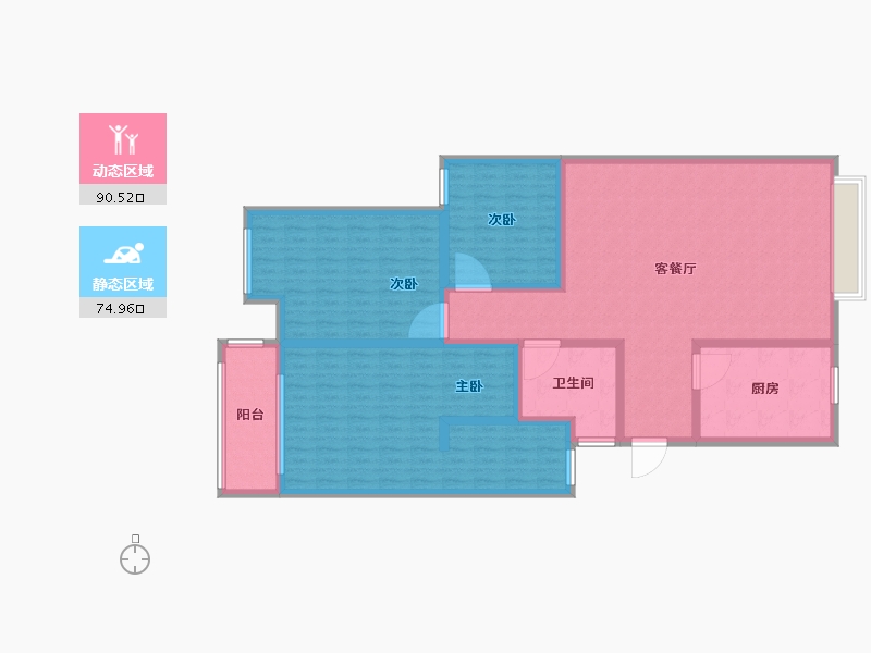 安徽省-淮南市-金地华府-150.00-户型库-动静分区