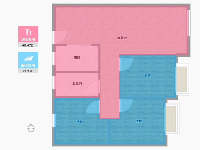 河南省-周口市-书香府-76.00-户型库-动静分区