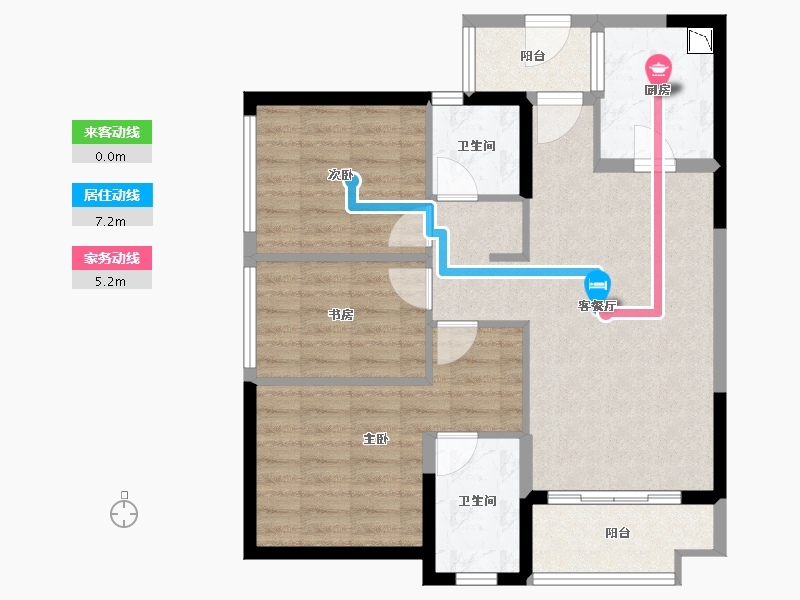 广东省-广州市-金科・博翠明珠-80.41-户型库-动静线