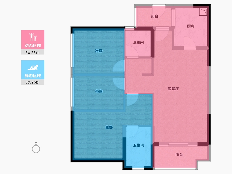 广东省-广州市-金科・博翠明珠-80.41-户型库-动静分区