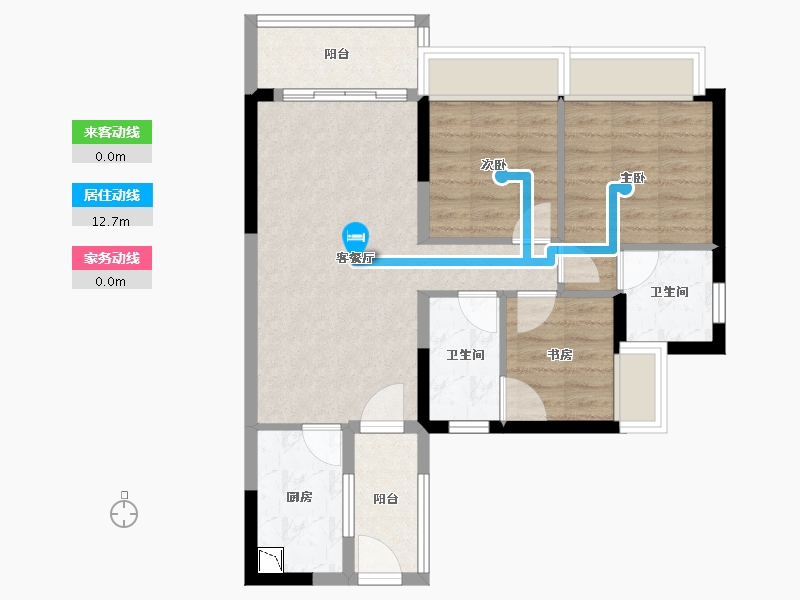 广东省-广州市-碧桂园凤凰城云顶-68.02-户型库-动静线