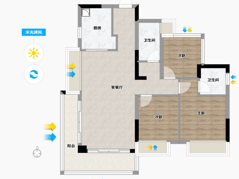 四川省-南充市-原树提香-84.04-户型库-采光通风