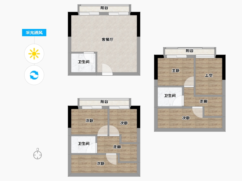 广东省-广州市-信基�h岛-74.81-户型库-采光通风