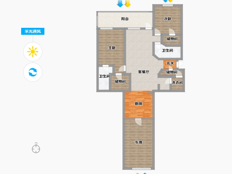 Florida-Orange-Northbridge at Millenia Lake-111.28-户型库-采光通风