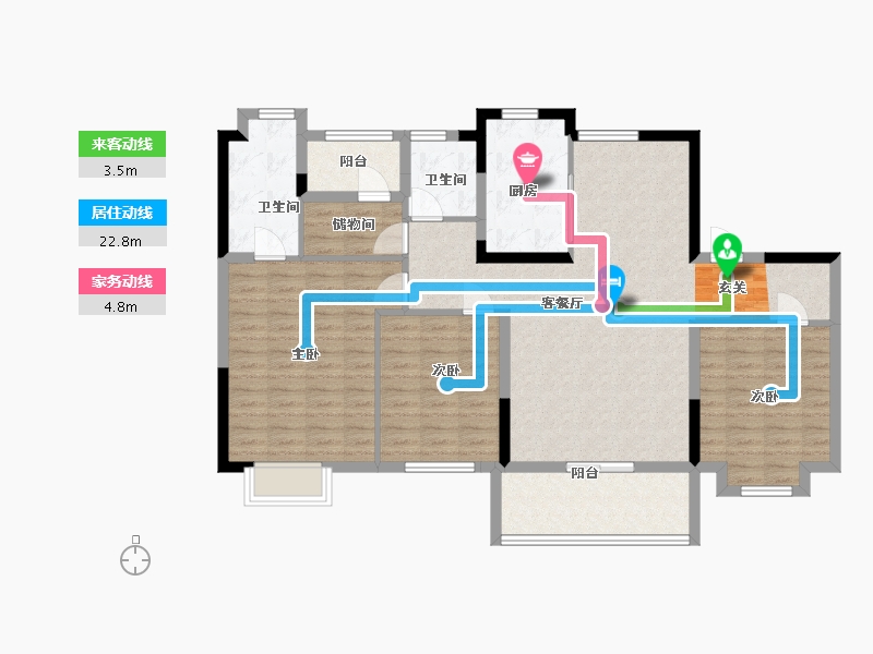 浙江省-宁波市-碧桂园中南海上传奇-114.97-户型库-动静线