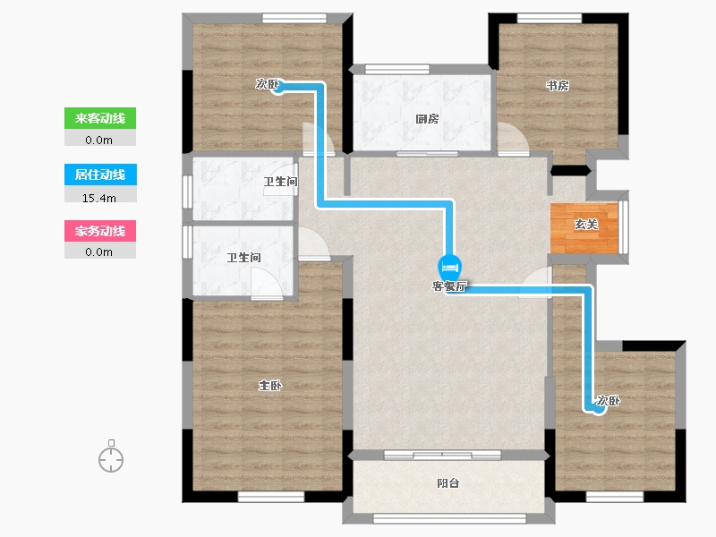 浙江省-宁波市-金隅大成郡一期-111.00-户型库-动静线